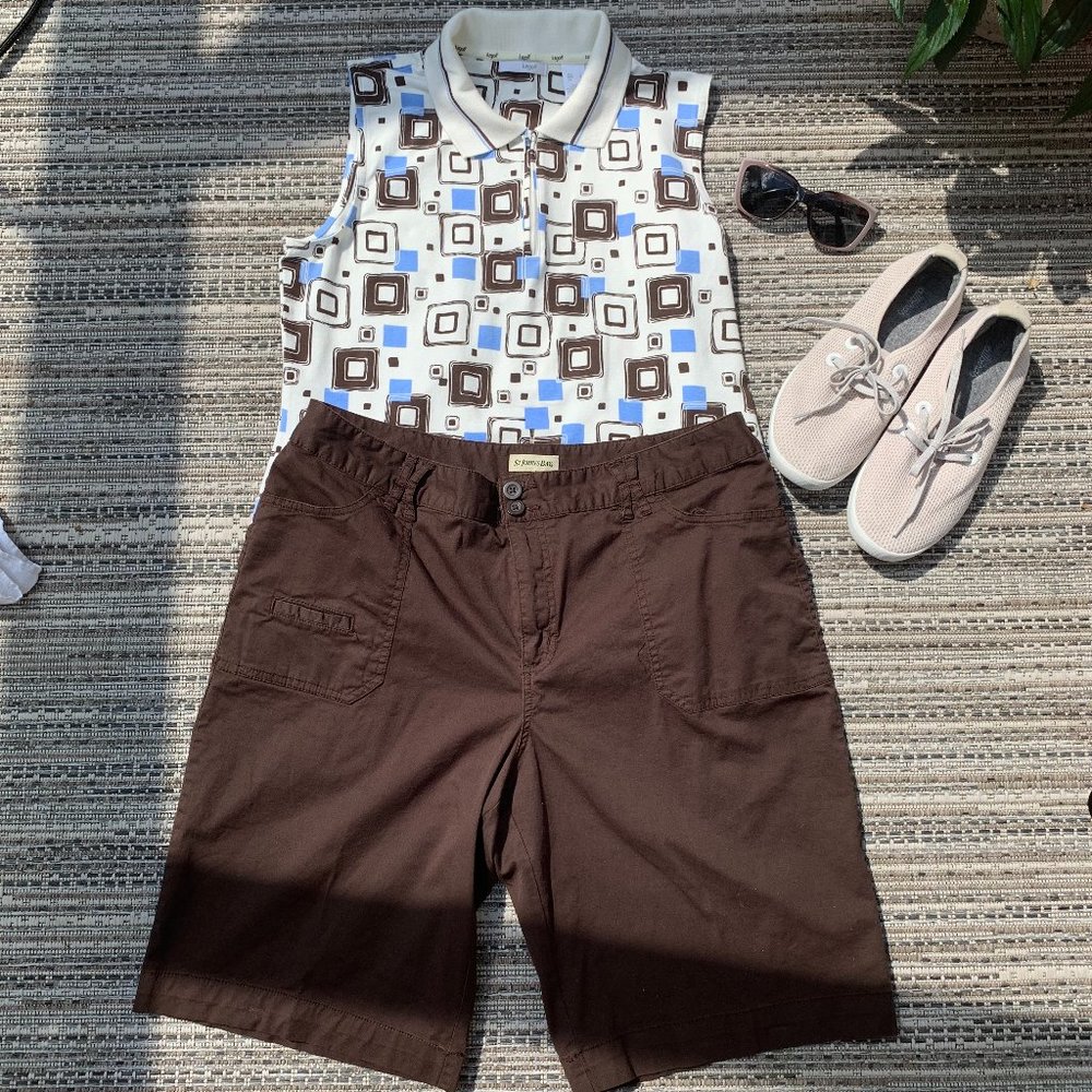 Donated Feb 16 ‘22 Offers Welcome!  St John's Bay Brown Bermuda Shorts